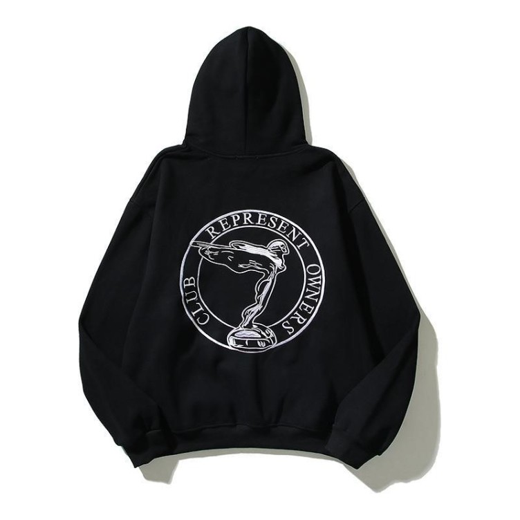 Flying Goddess Angel Logo Letter Embroidery Fashion Trend Hoodie