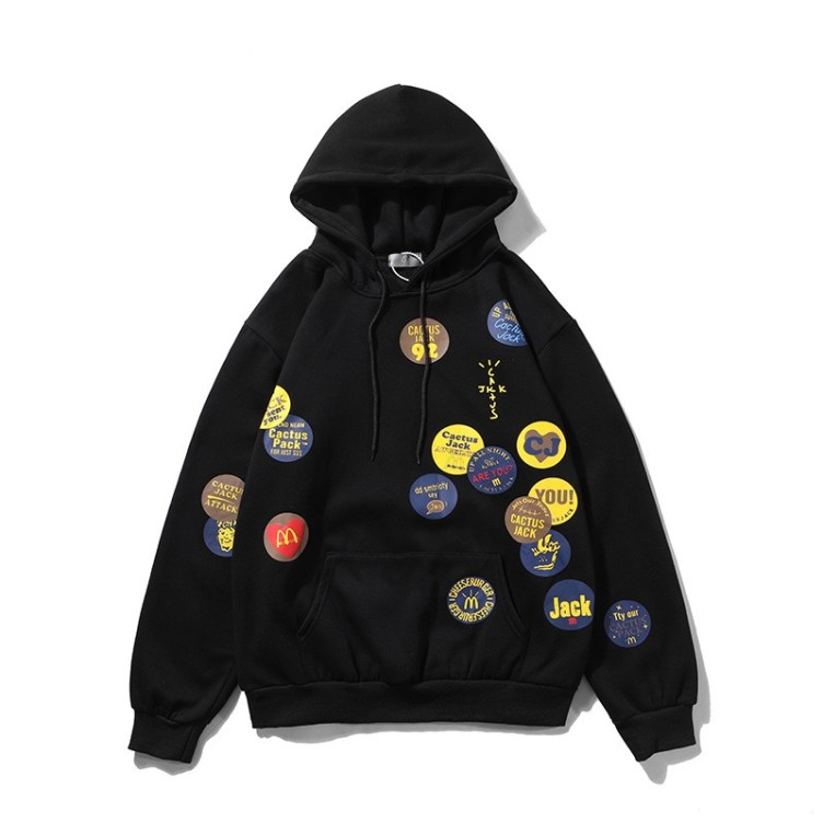 Printed casual versatile fashion trend hoodie