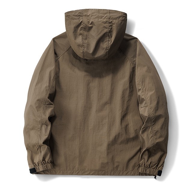 Multi pocket hooded trendy work jacket