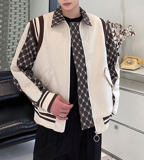 Casual versatile loose patchwork jacket