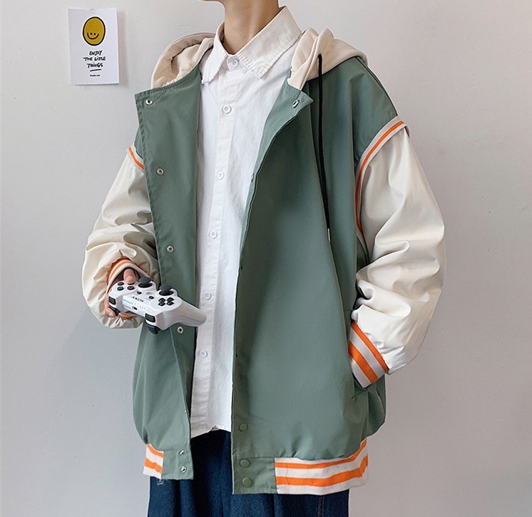 Casual sports versatile trend hooded jacket