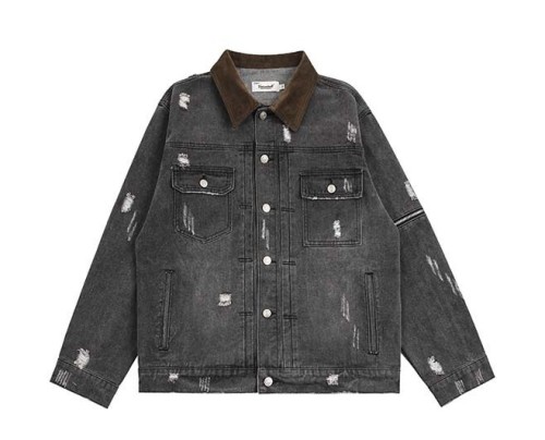 Perforated casual versatile lapel trendy jacket