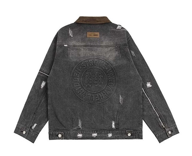 Perforated casual versatile lapel trendy jacket