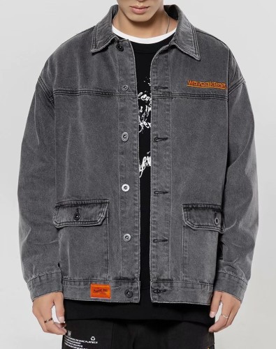 Loose lapel casual work trend denim jacket