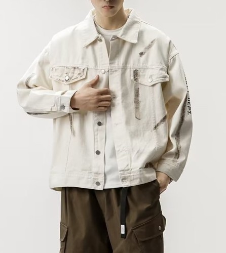 Versatile casual loose fitting trendy denim jacket