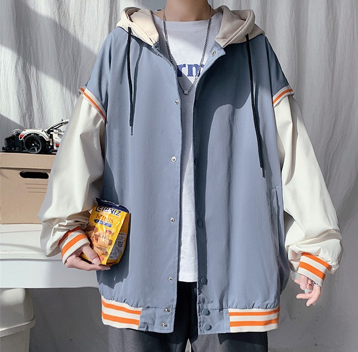 Casual sports versatile trend hooded jacket