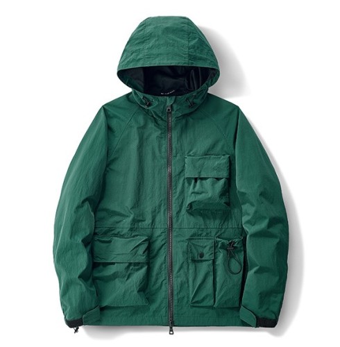 Multi pocket hooded trendy work jacket