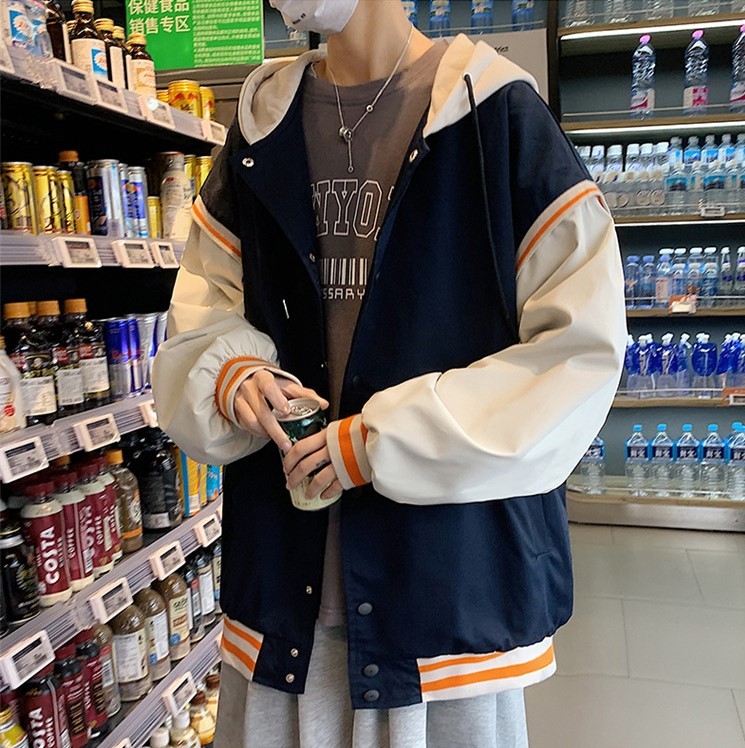 Casual sports versatile trend hooded jacket