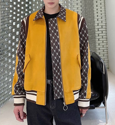 Casual versatile loose patchwork jacket
