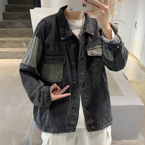Printed casual versatile fashion trend hoodieCasual Versatile Workwear Splice Fashion Trendy Jacket