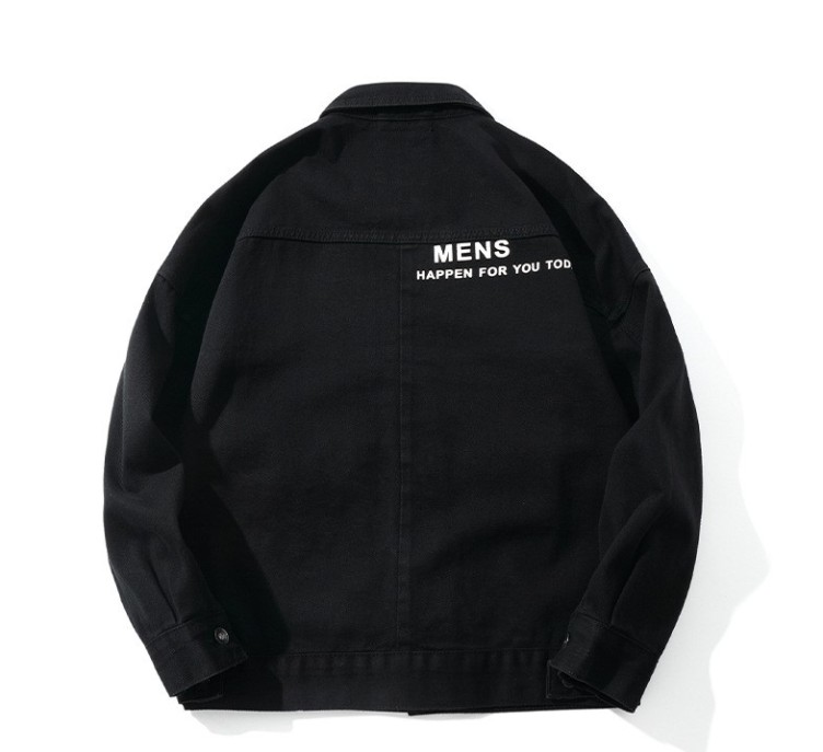 Personalized loose fitting trendy denim jacket