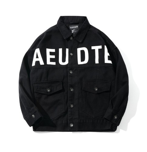 Personalized loose fitting trendy denim jacket
