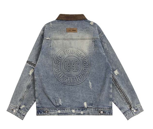 Perforated casual versatile lapel trendy jacket