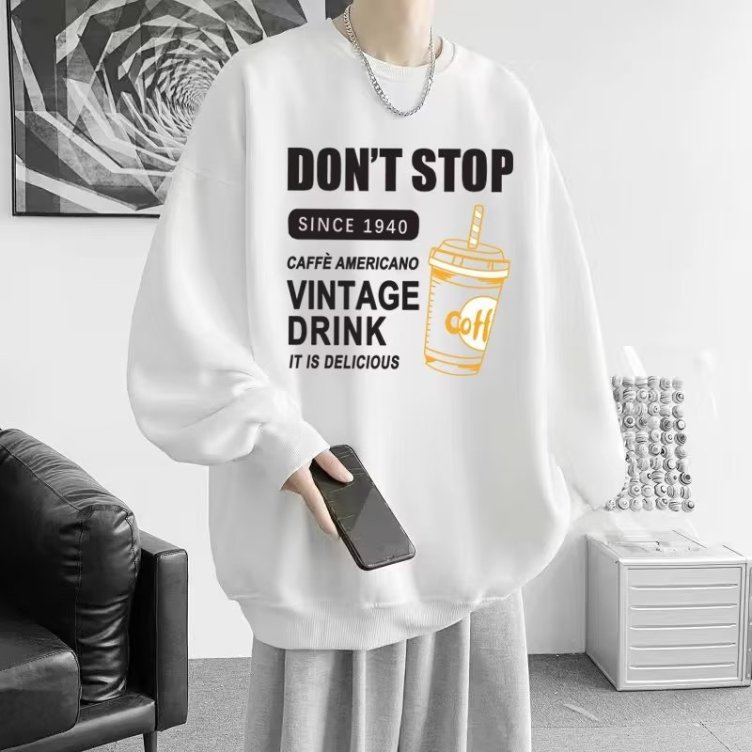 Letter printed versatile trendy and fashionable sweatshirts