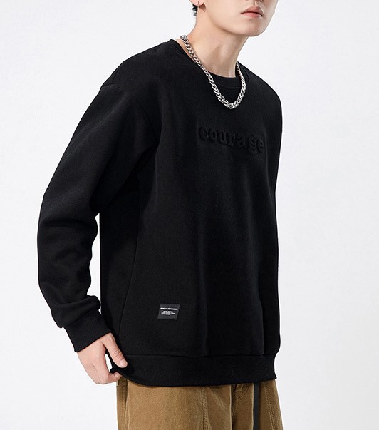 American casual loose fitting fashion trend thickened round neck sweatshirt