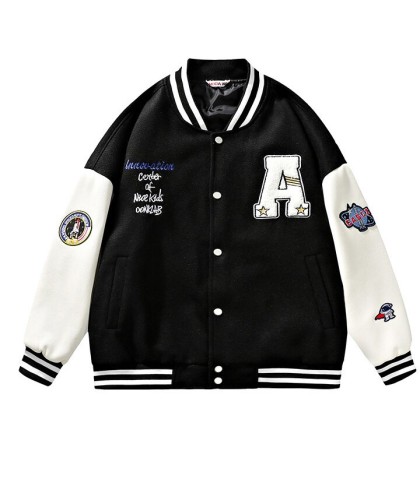 Casual baseball jersey versatile fashion trend jacket