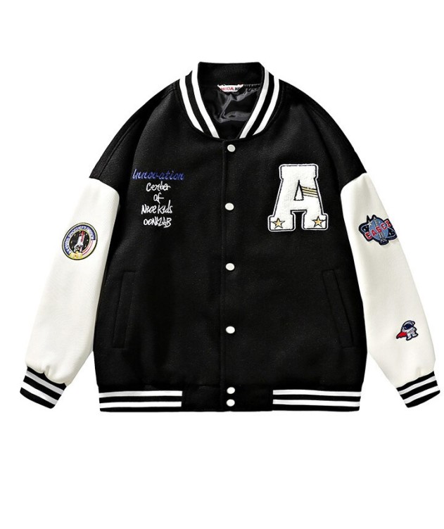 Casual baseball jersey versatile fashion trend jacket