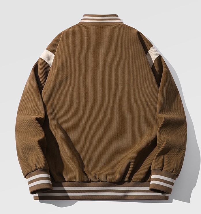 Casual Baseball Jersey Corduroy Versatile Fashion Trendy Jacket