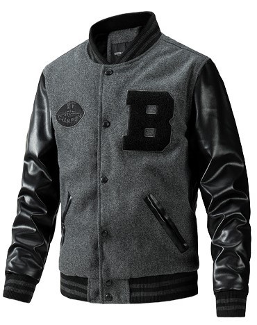 Embroidered patchwork baseball jersey casual fashion trend jacket