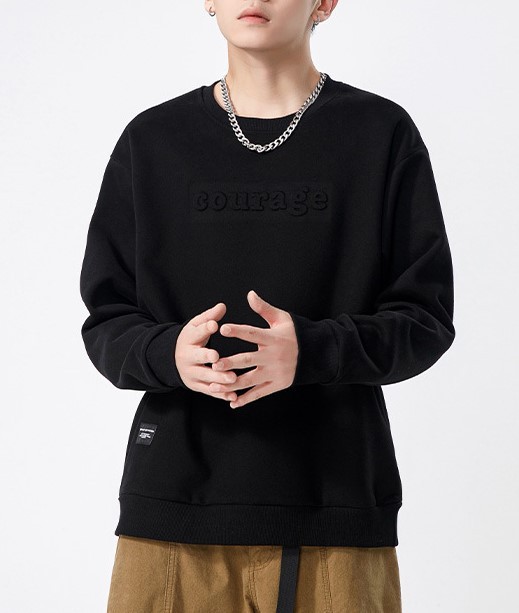 American casual loose fitting fashion trend thickened round neck sweatshirt