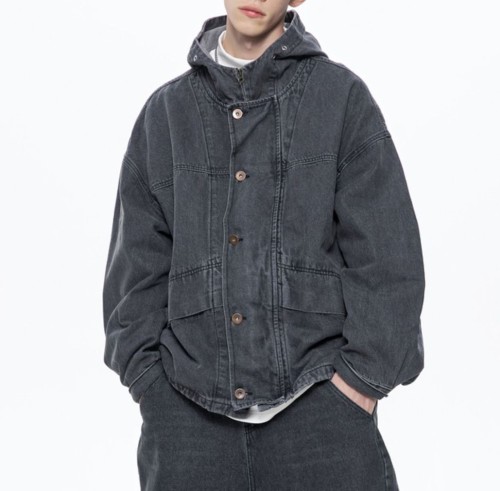 Retro work attire casual fashion trend denim jacket