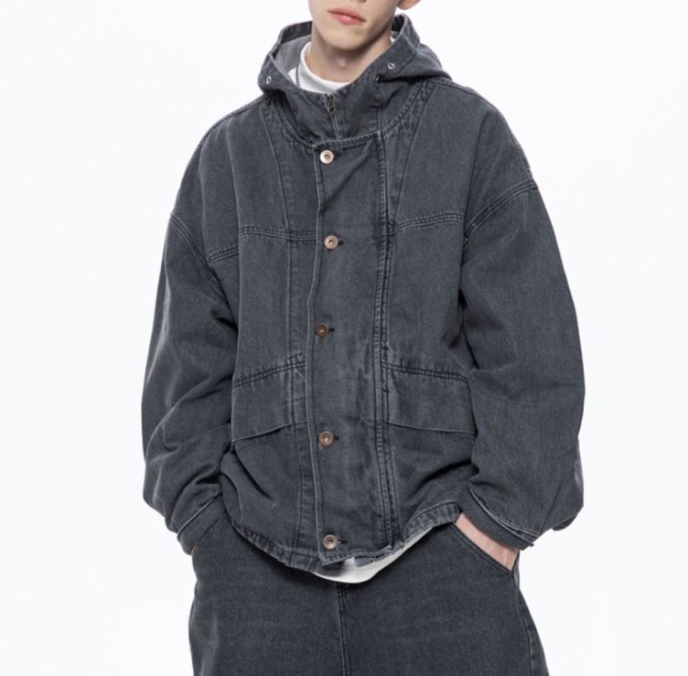 Retro work attire casual fashion trend denim jacket