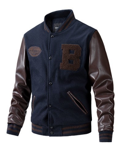 Embroidered patchwork baseball jersey casual fashion trend jacket