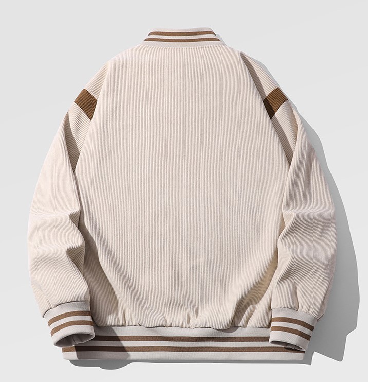 Casual Baseball Jersey Corduroy Versatile Fashion Trendy Jacket
