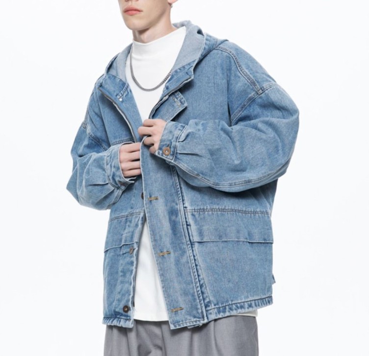 Retro work attire casual fashion trend denim jacket