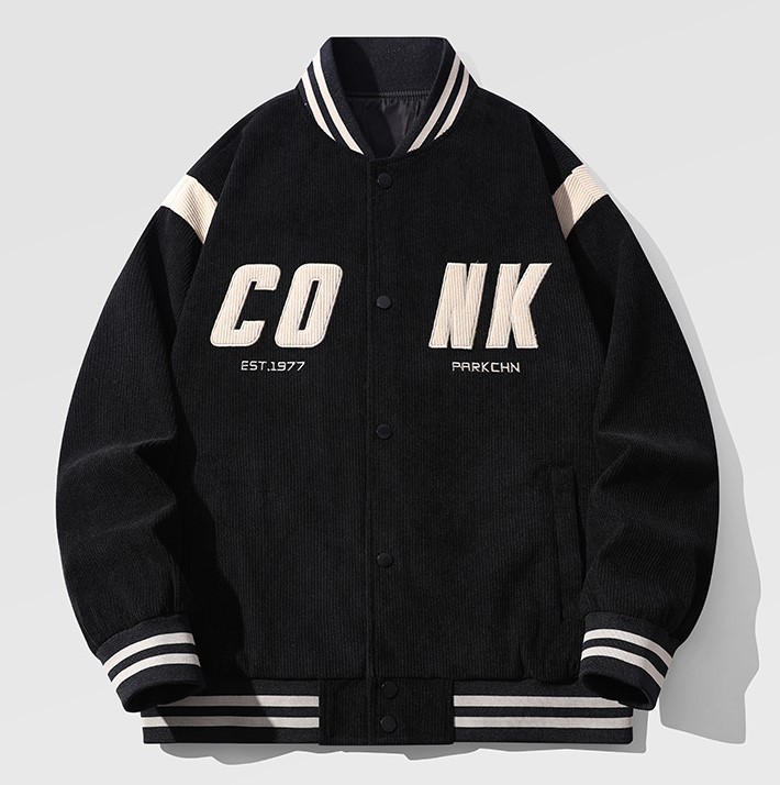 Casual Baseball Jersey Corduroy Versatile Fashion Trendy Jacket