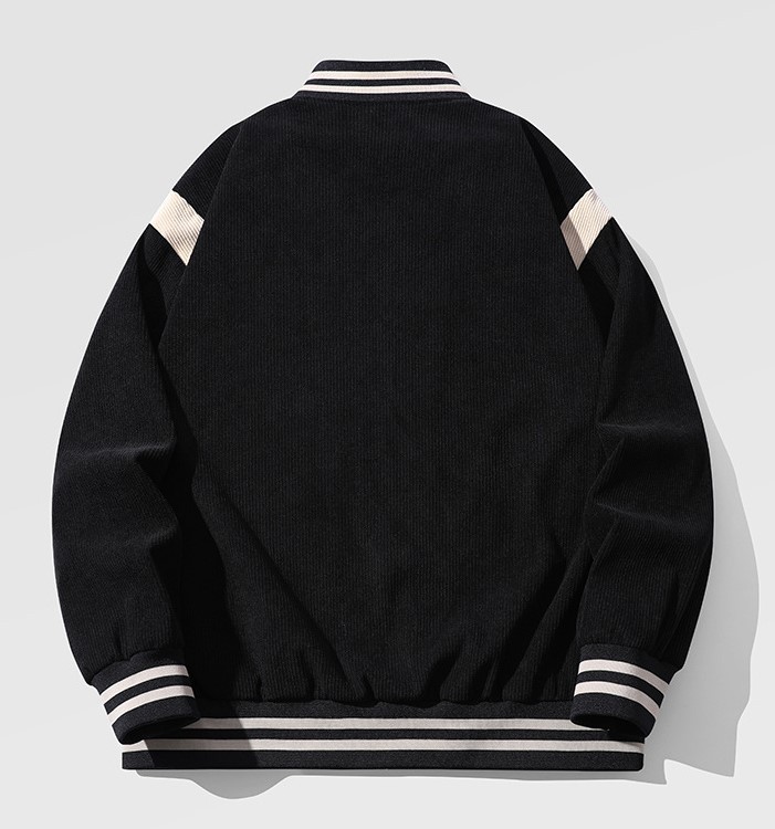 Casual Baseball Jersey Corduroy Versatile Fashion Trendy Jacket