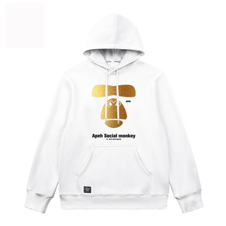 Hot stamping casual versatile autumn and winter terry fashion trend hoodie