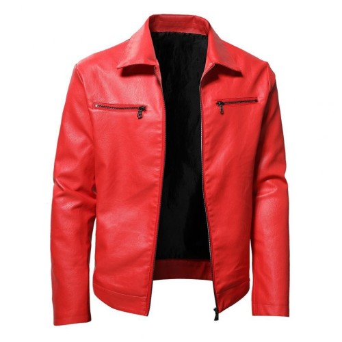 Leather Fashion Slim Fit Motorcycle Fashion Leather Jacket