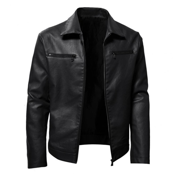Leather Fashion Slim Fit Motorcycle Fashion Leather Jacket