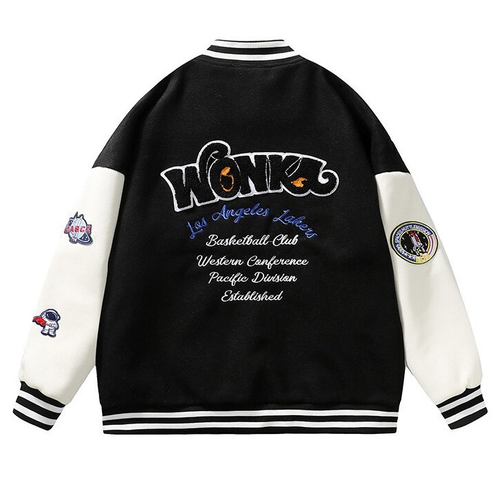 Casual baseball jersey versatile fashion trend jacket