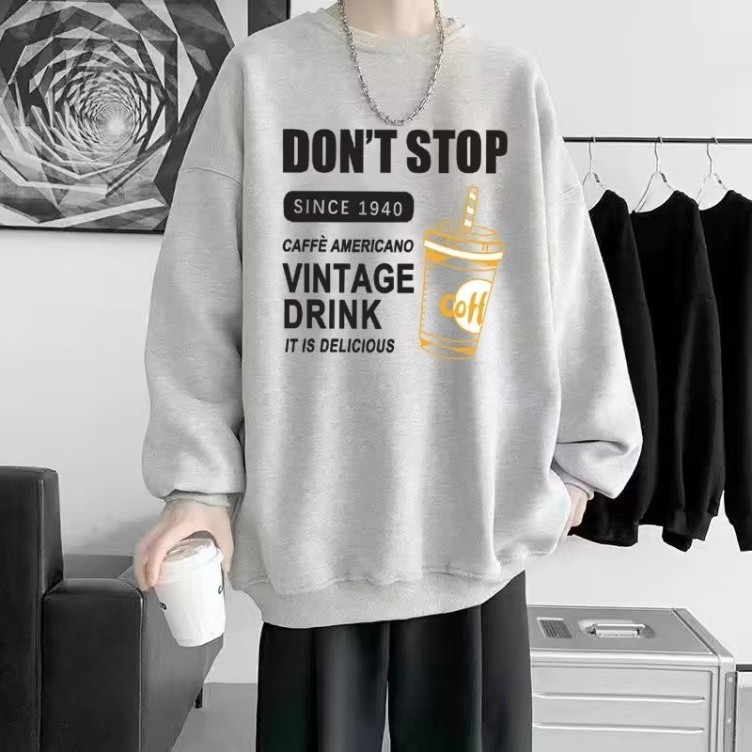 Letter printed versatile trendy and fashionable sweatshirts