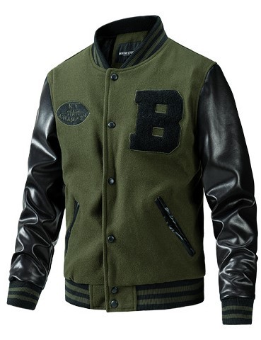 Embroidered patchwork baseball jersey casual fashion trend jacket