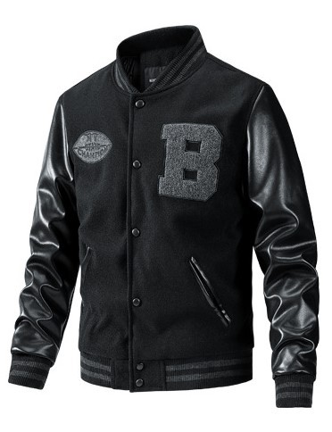 Embroidered patchwork baseball jersey casual fashion trend jacket