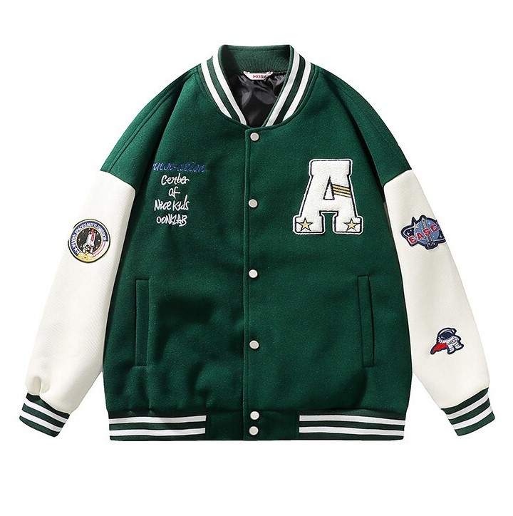 Casual baseball jersey versatile fashion trend jacket