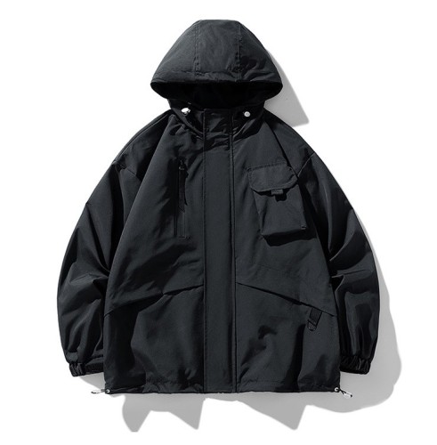Loose fitting youth jacket casual hooded outdoor sports trend work jacket
