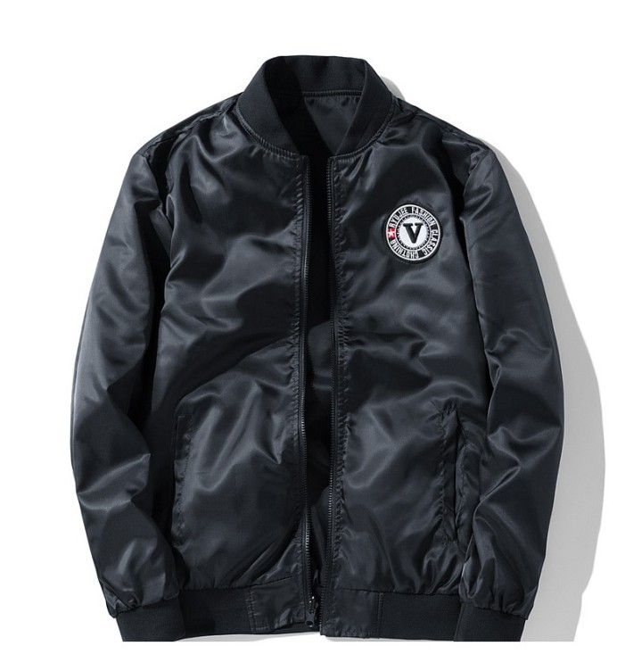 Casual flying suit standing collar jacket, double-sided fashion trend jacket