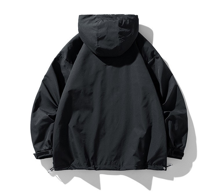 Loose fitting youth jacket casual hooded outdoor sports trend work jacket