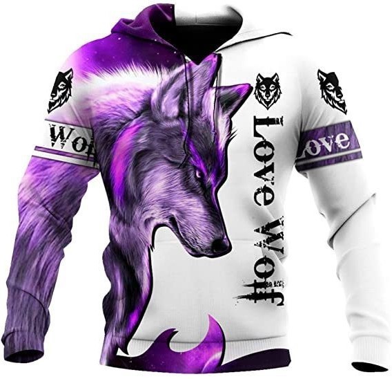 DIY digital printed casual fashion trend hoodie