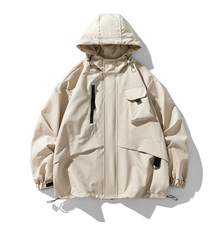 Loose fitting youth jacket casual hooded outdoor sports trend work jacket