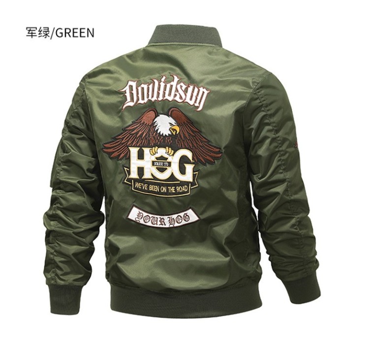 Embroidered Workwear T Casual Baseball Neck Fashion Trendy Jacket