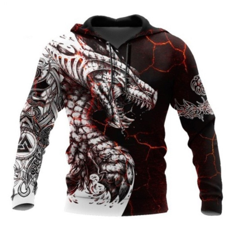 DIY digital printed casual fashion trend hoodie