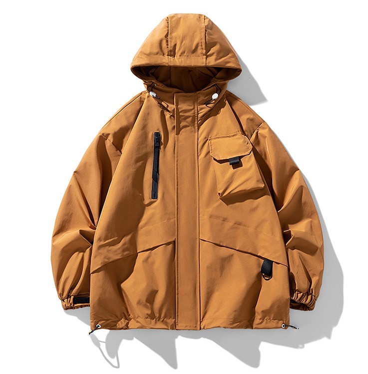 Loose fitting youth jacket casual hooded outdoor sports trend work jacket