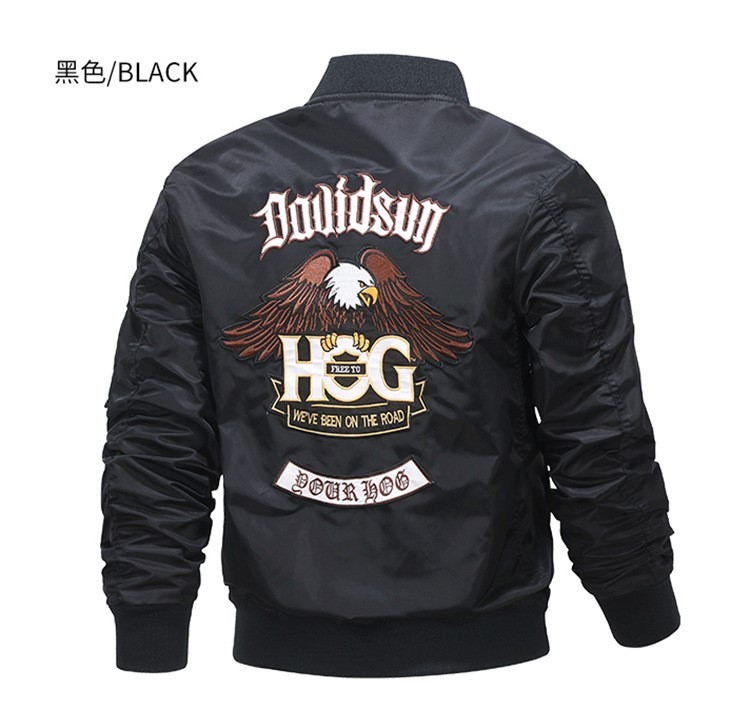 Embroidered Workwear T Casual Baseball Neck Fashion Trendy Jacket