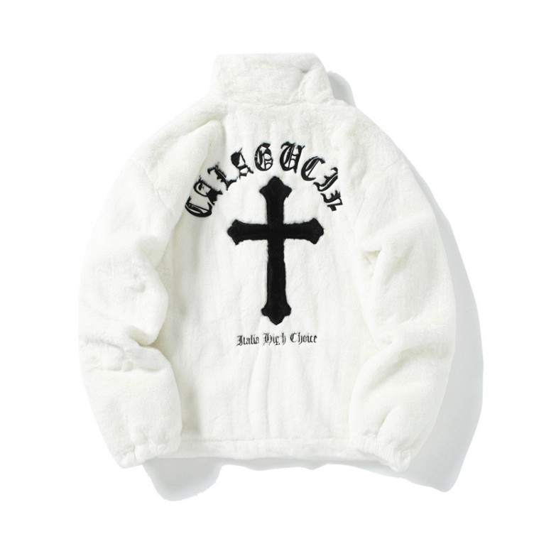 Hip Hop Letter Embroidered Loose Fit Warm Trendy Cotton Jacket