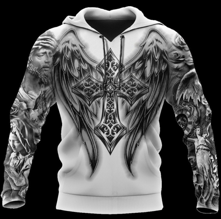 DIY digital printed casual fashion trend hoodie